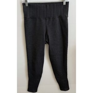 Athleta Women's Size Medium Gray Black High Rise Cutout Ankle Leggings Fast Ship